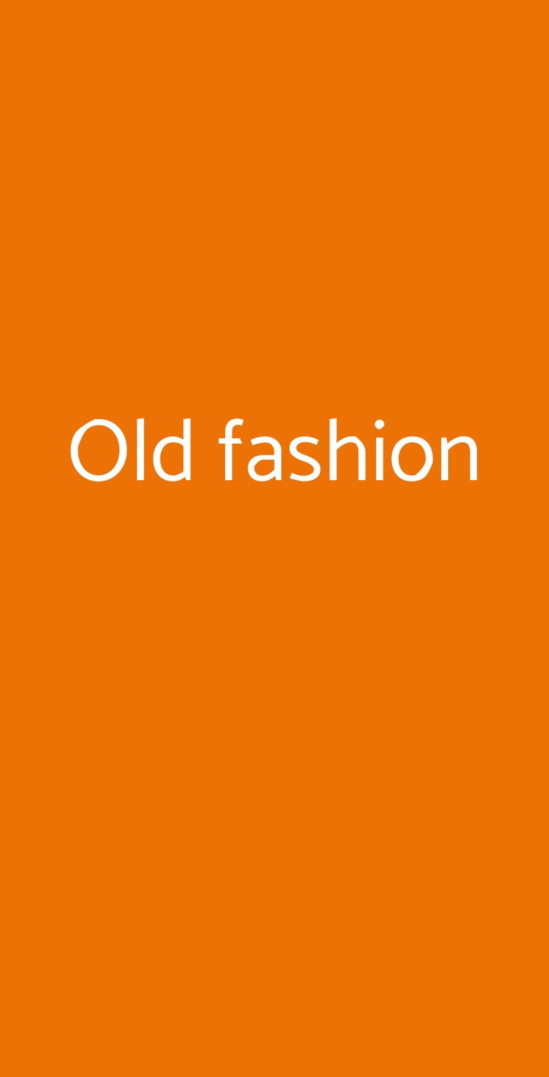 Old fashion Taranto menù 1 pagina