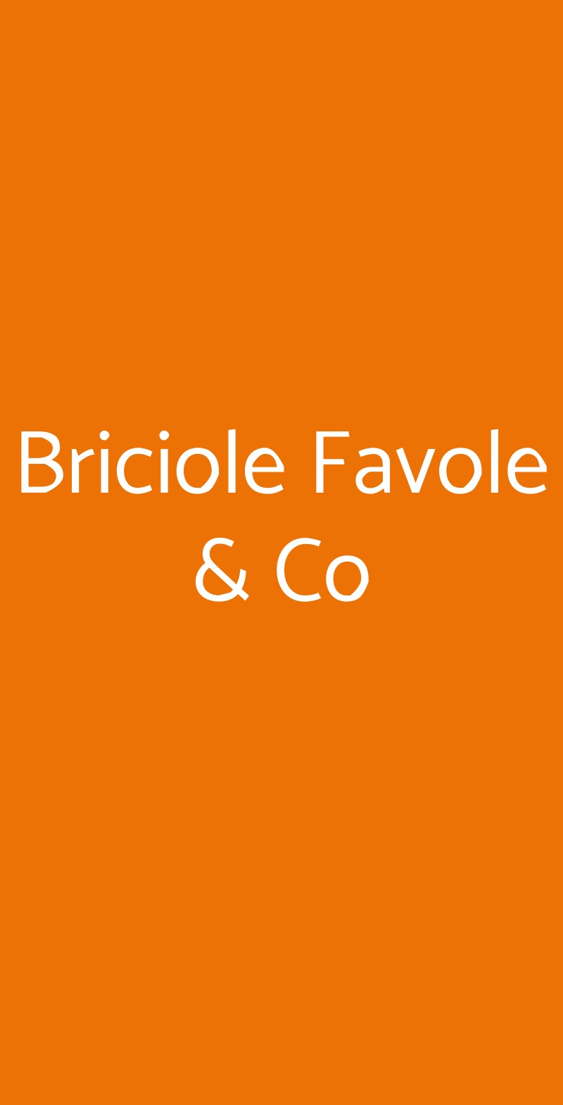 Briciole Favole & Co Roma menù 1 pagina