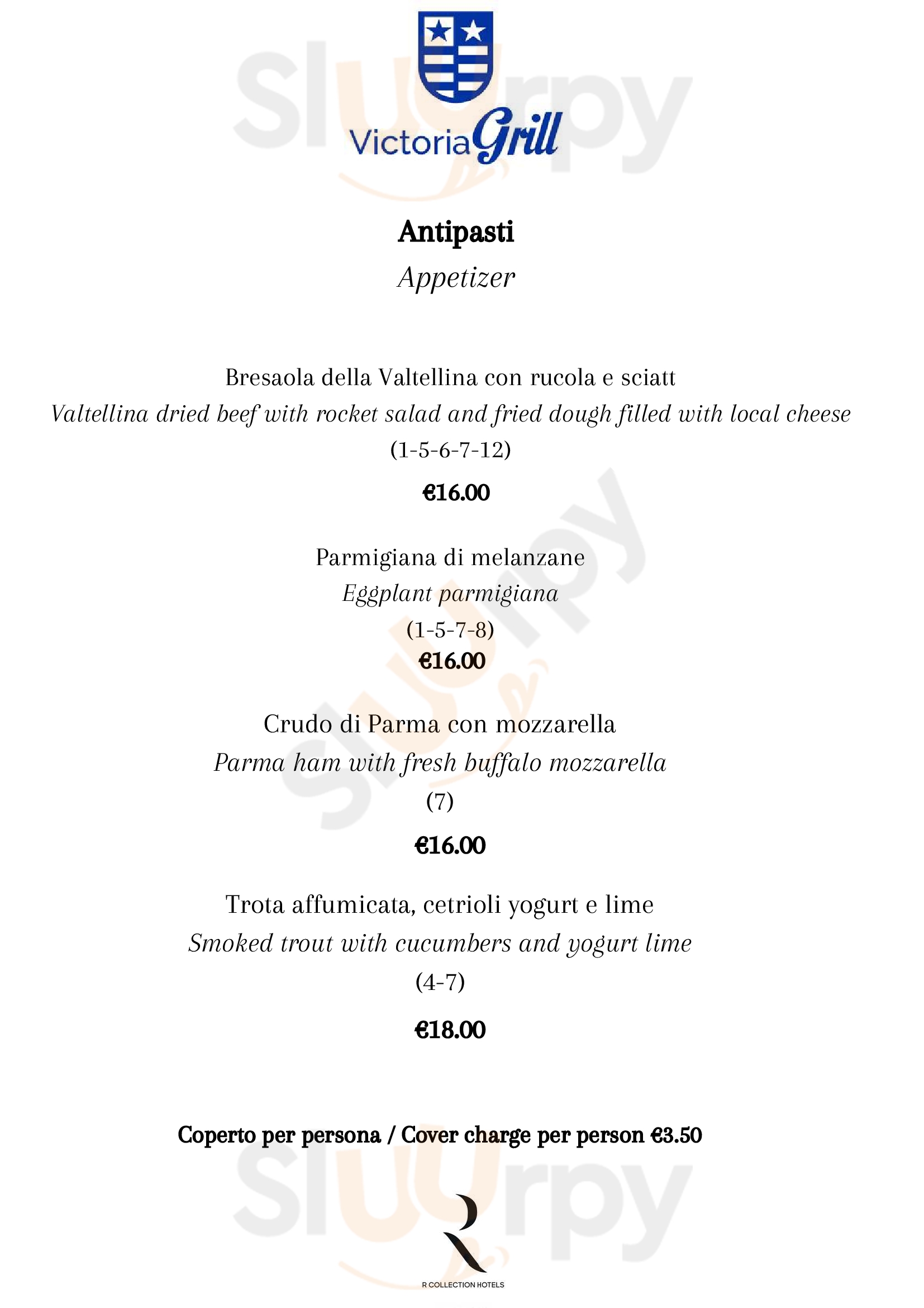 Visteria Varenna menù 1 pagina