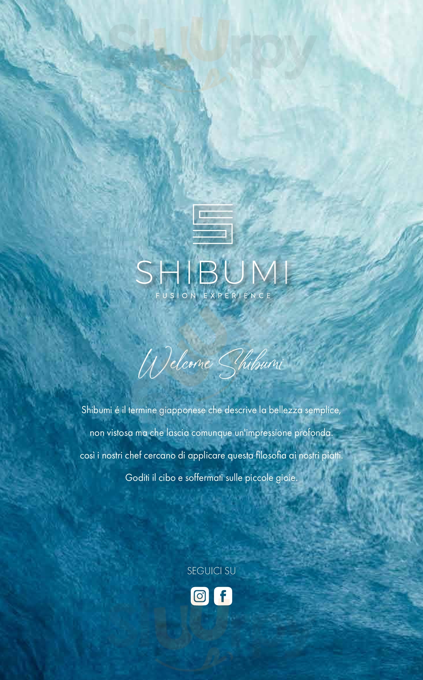Shibumi - Fusion Experience Matera menù 1 pagina