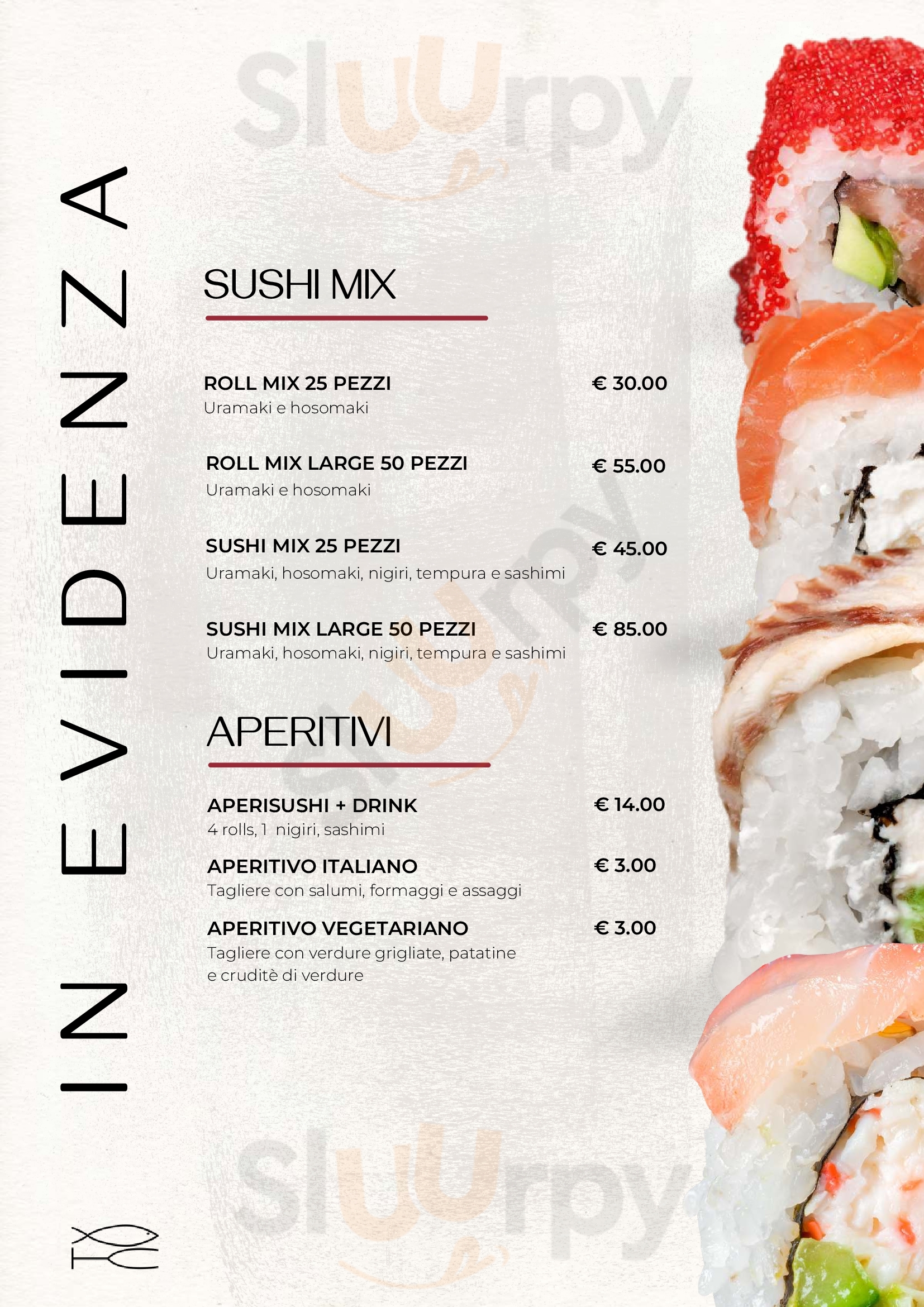 Aru Sushi Restaurant Tropea menù 1 pagina