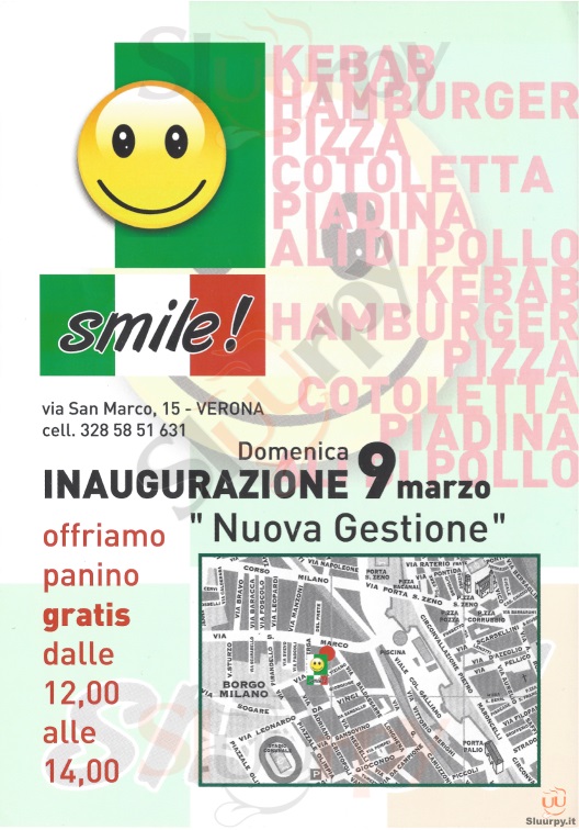 SMILE Verona menù 1 pagina