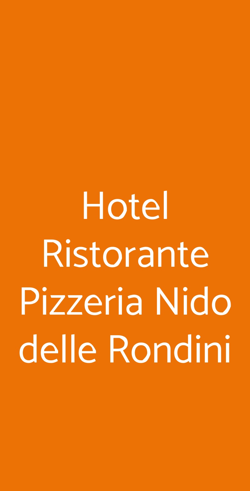 Hotel Ristorante Pizzeria Nido delle Rondini Fallo menù 1 pagina