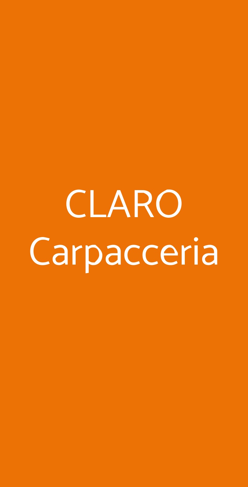 CLARO Carpacceria Roma menù 1 pagina