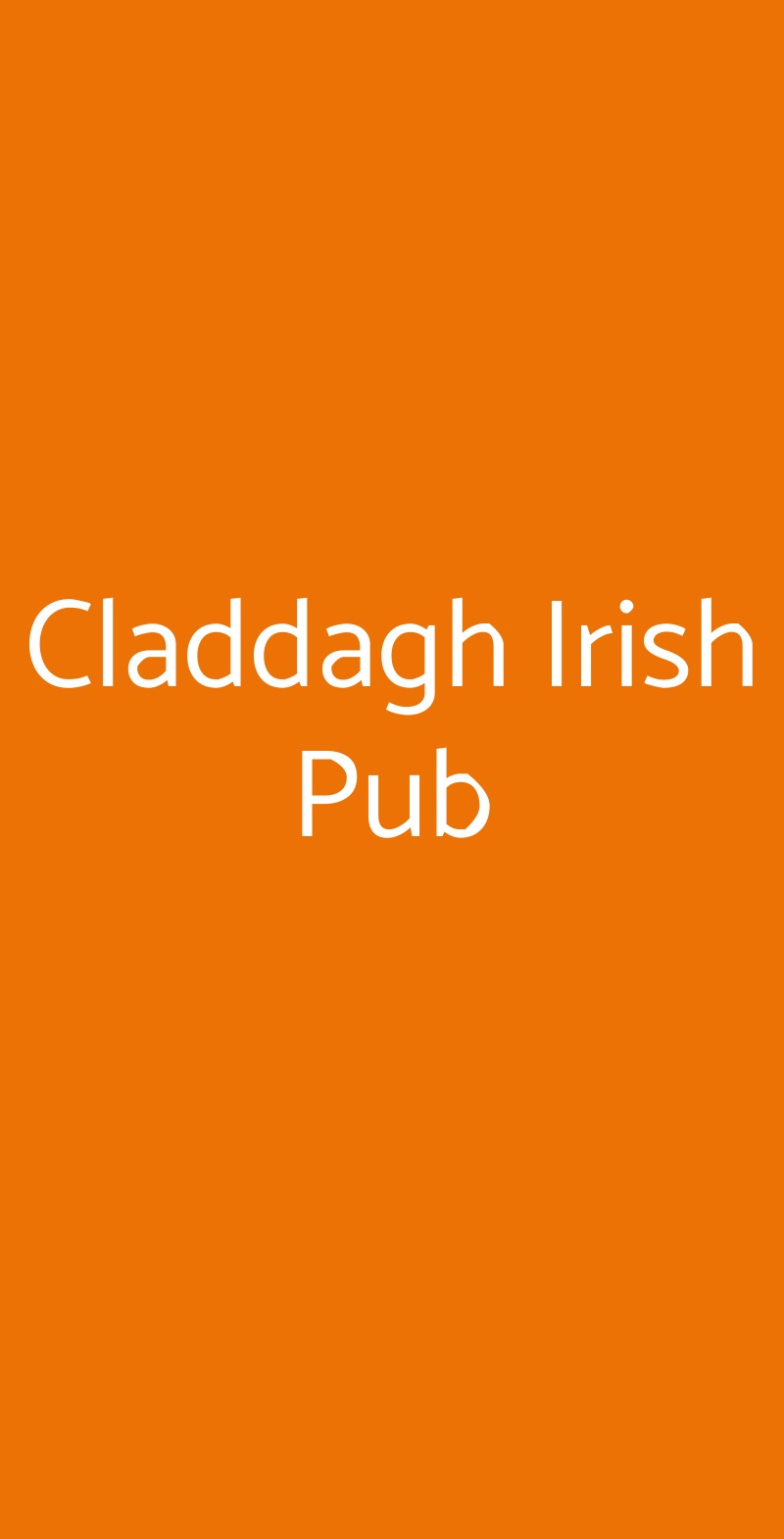 Claddagh Irish Pub Roma menù 1 pagina