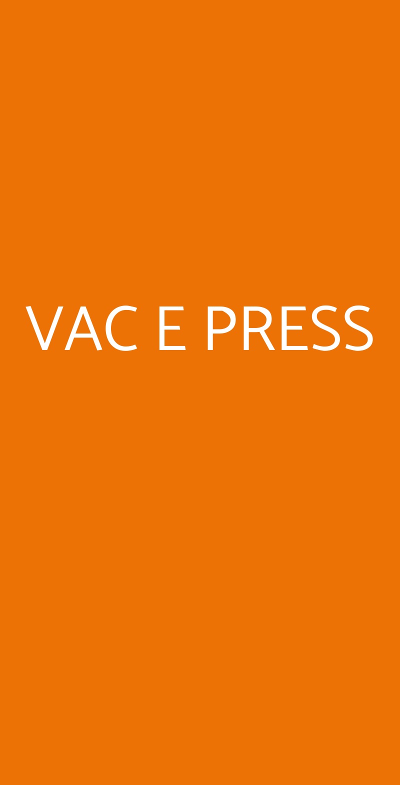 VAC E PRESS Caserta menù 1 pagina
