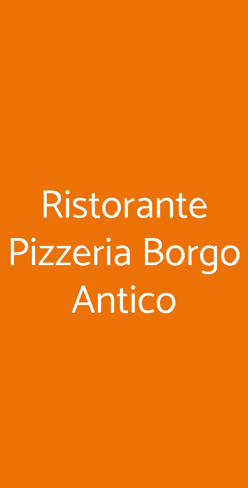 Ristorante Pizzeria Borgo Antico Torino di Sangro menù 1 pagina