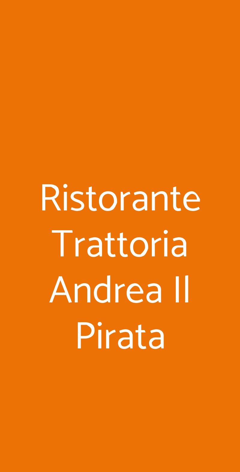 Ristorante Trattoria Andrea Il Pirata Cinisi menù 1 pagina
