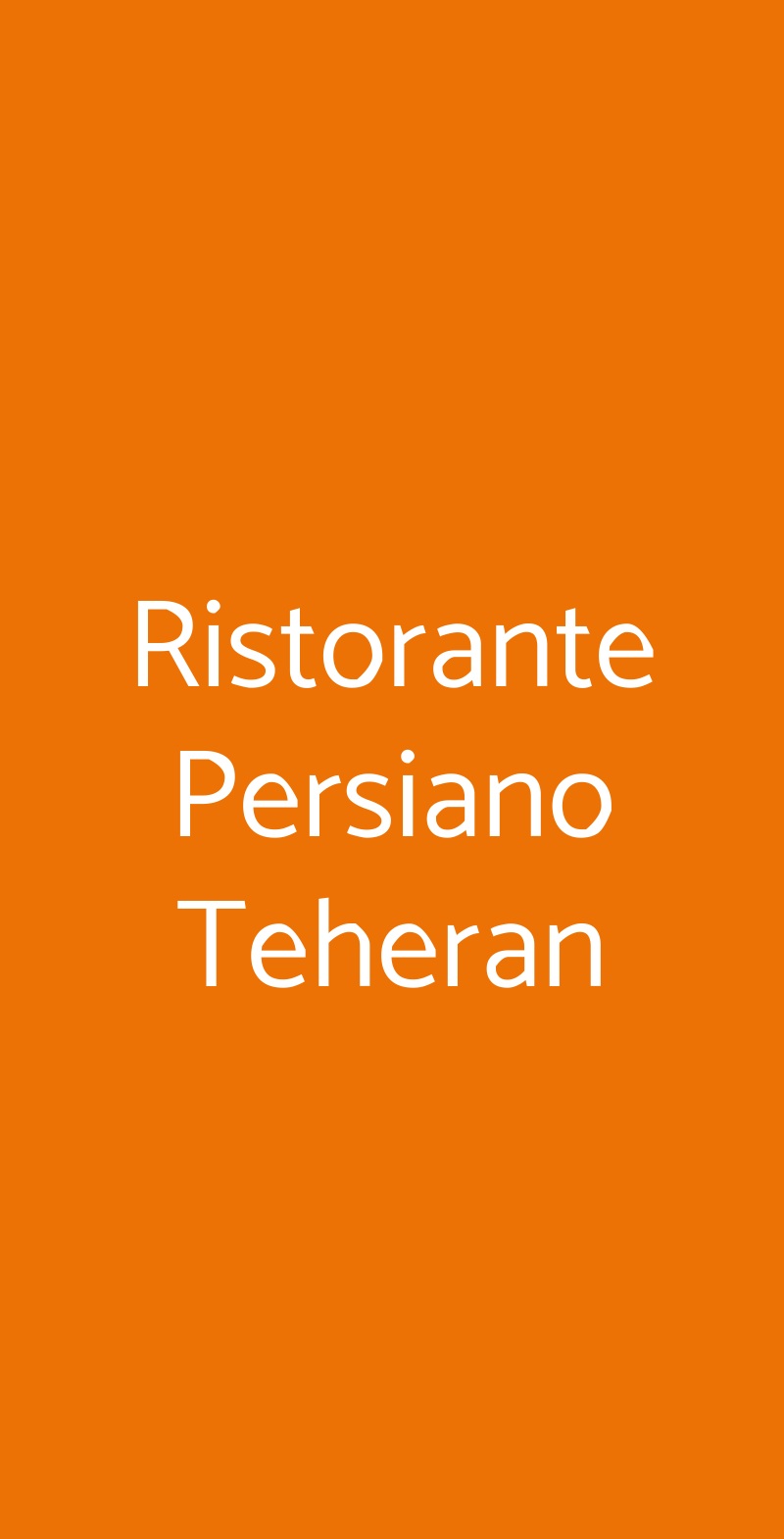 Ristorante Persiano Teheran Palermo menù 1 pagina