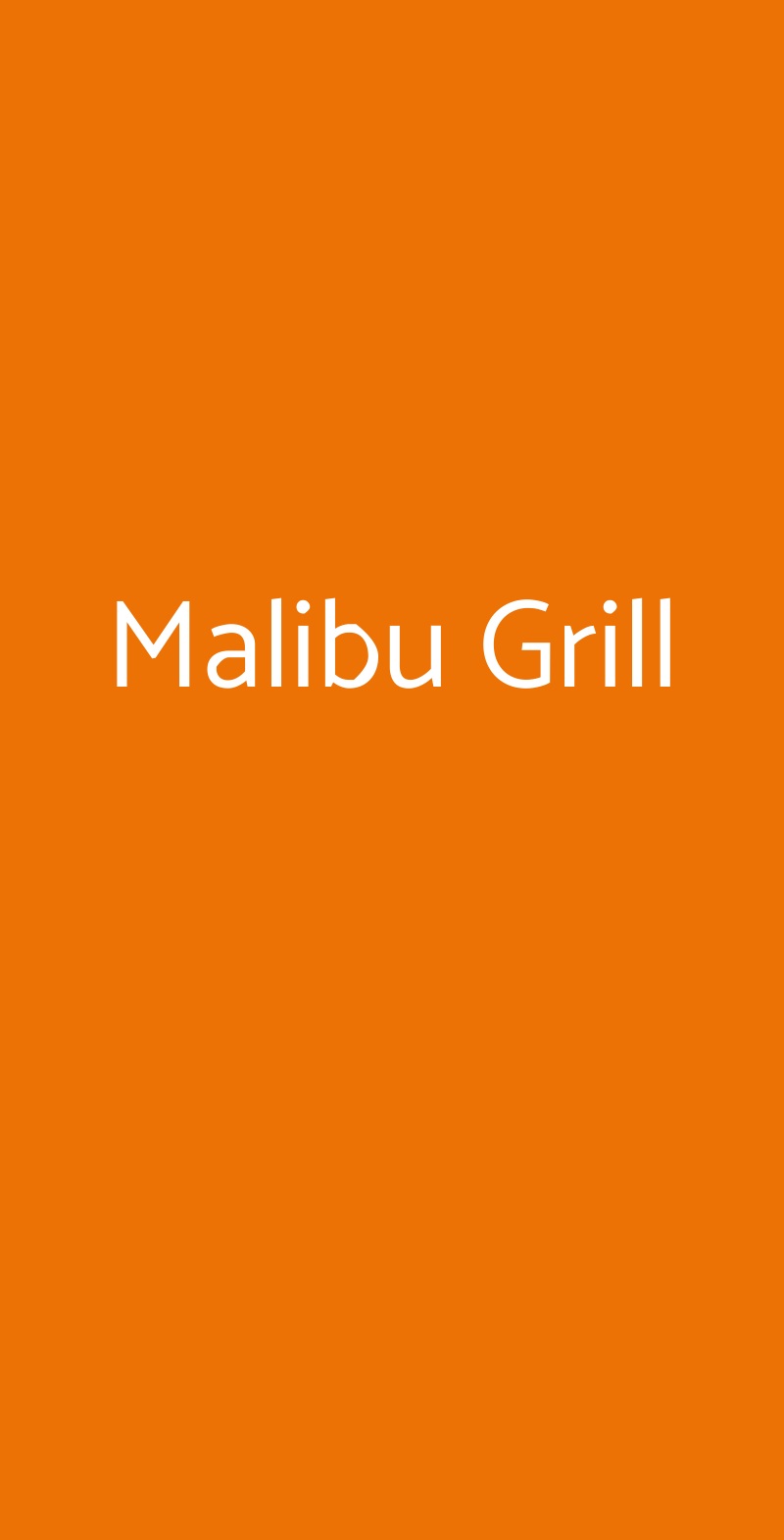 Malibu Grill Terrasini menù 1 pagina