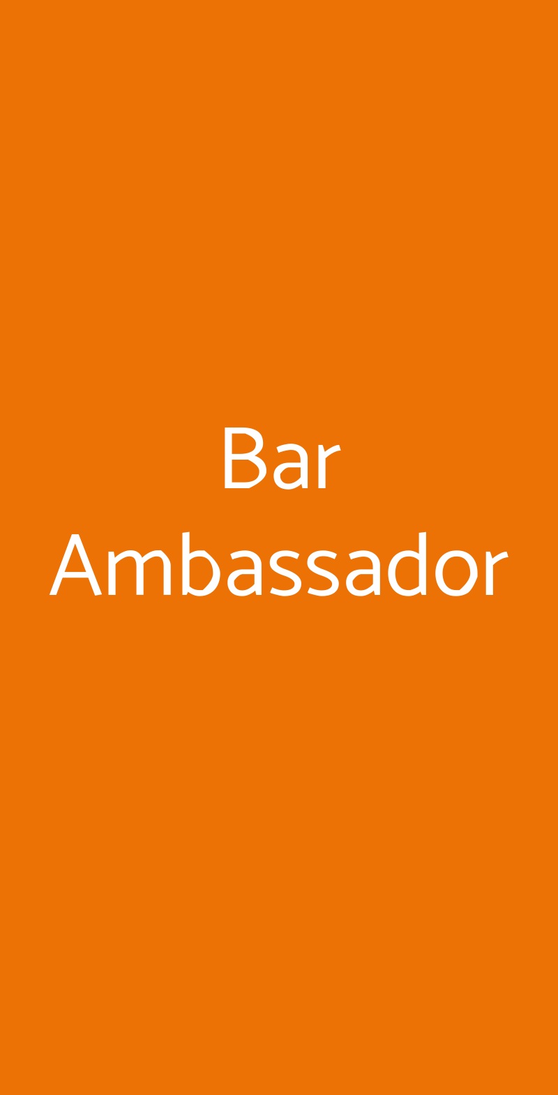 Bar Ambassador Roma menù 1 pagina