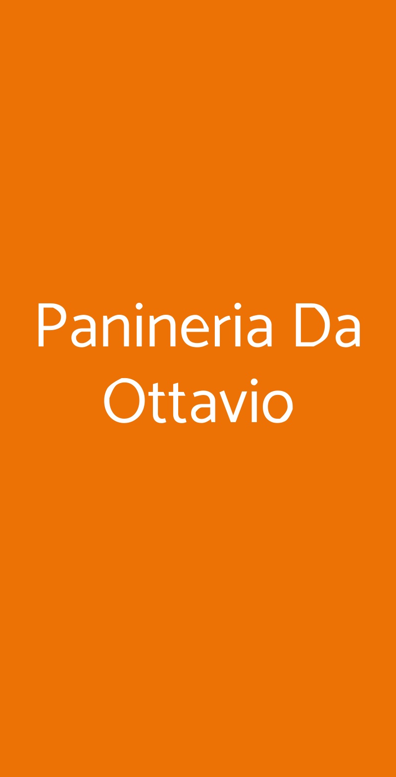 Panineria Da Ottavio Palermo menù 1 pagina