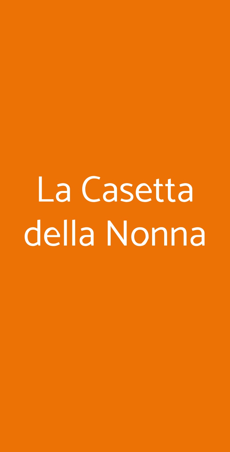 La Casetta Della Nonna Palermo menù 1 pagina