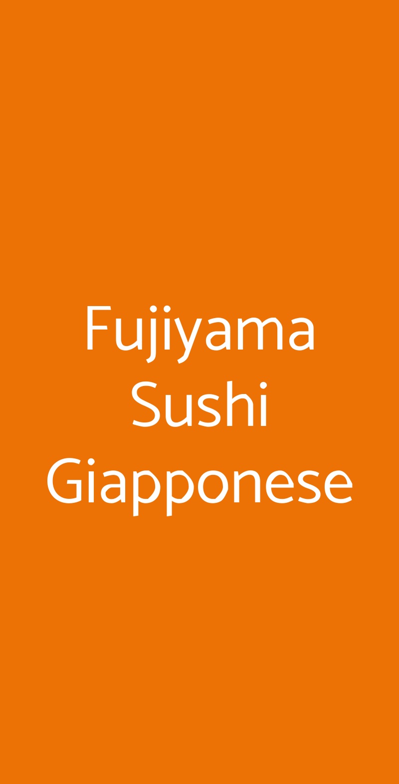 Fujiyama Sushi Giapponese Palermo menù 1 pagina