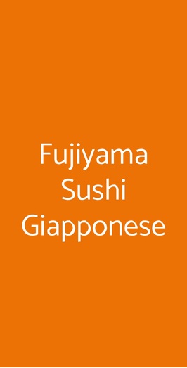 Fujiyama Sushi Giapponese, Palermo