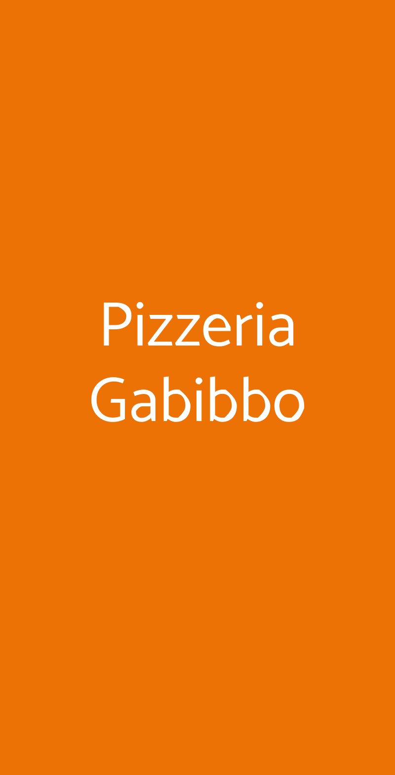 Pizzeria Gabibbo Palermo menù 1 pagina
