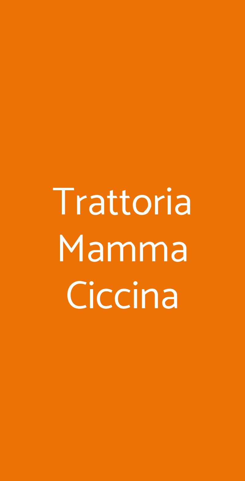 Trattoria Mamma Ciccina Palermo menù 1 pagina