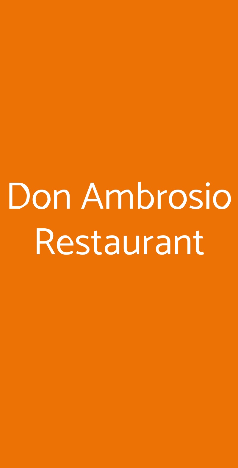 Don Ambrosio Restaurant Silvi Marina menù 1 pagina
