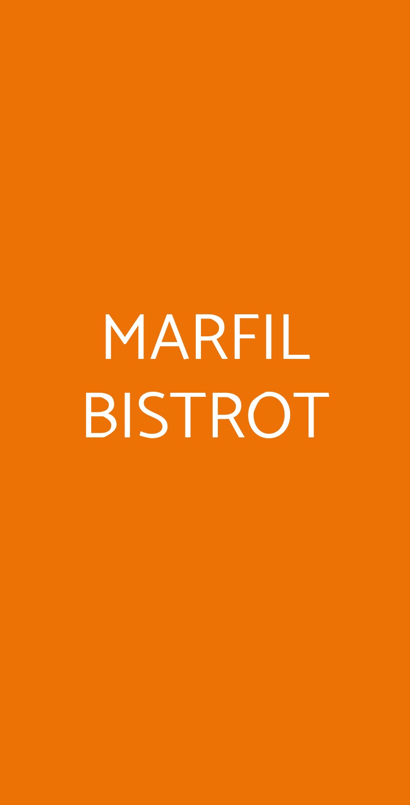 MARFIL BISTROT Palermo menù 1 pagina