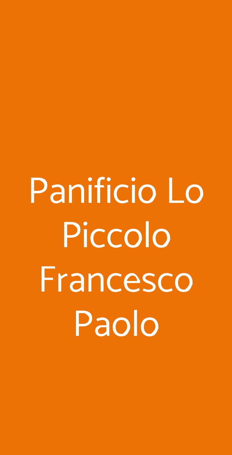 Panificio Lo Piccolo Francesco Paolo Palermo menù 1 pagina
