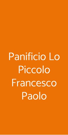 Panificio Lo Piccolo Francesco Paolo, Palermo