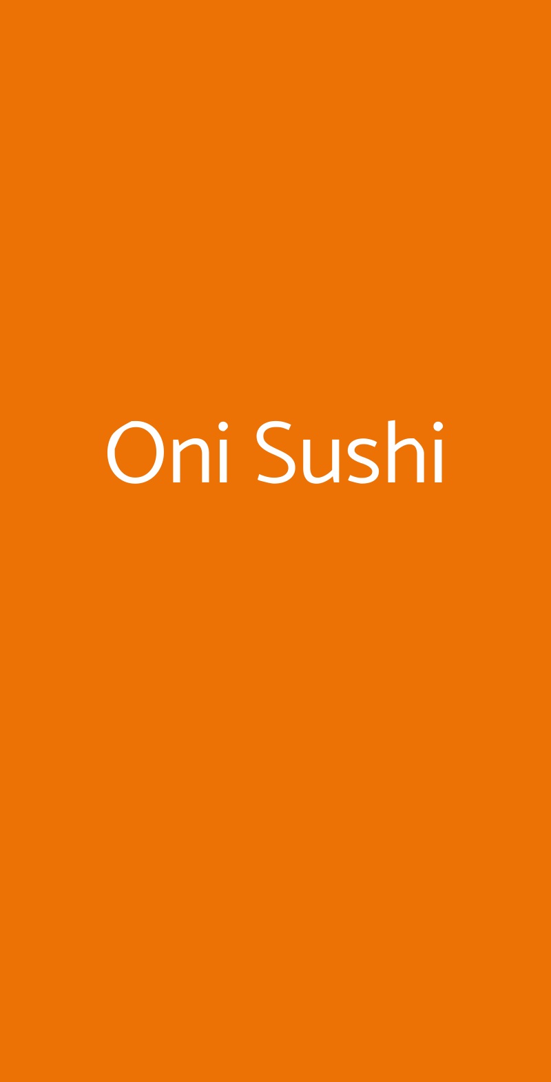 Oni Sushi Palermo menù 1 pagina