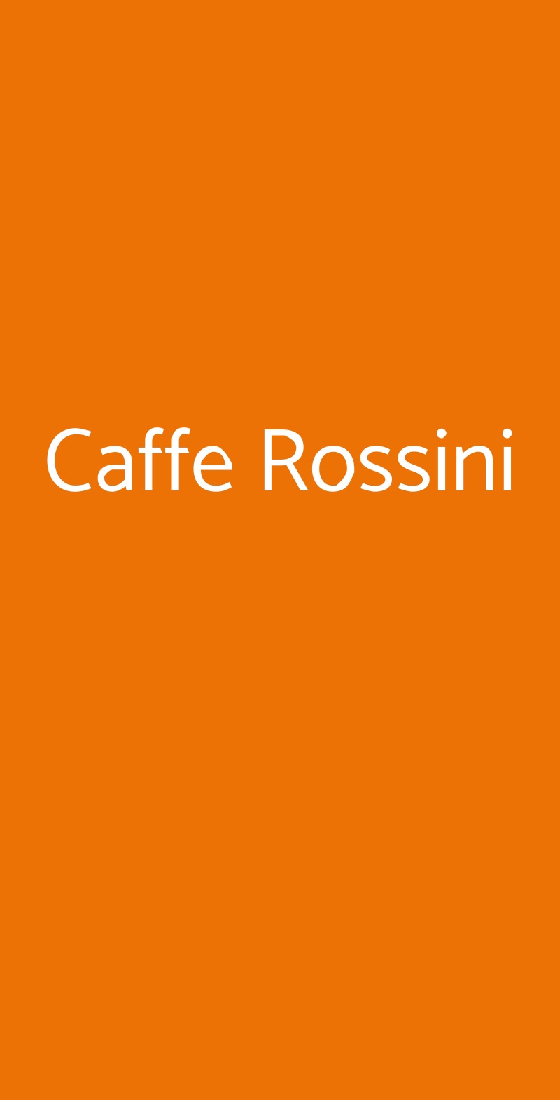 Caffe Rossini Roma menù 1 pagina