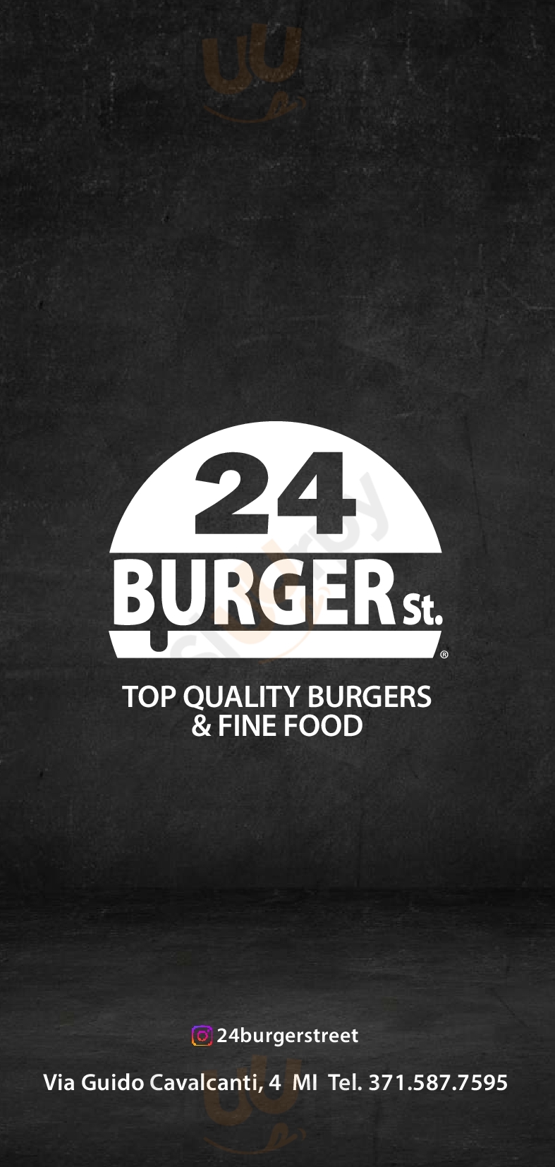 24 BURGER Street Milano menù 1 pagina