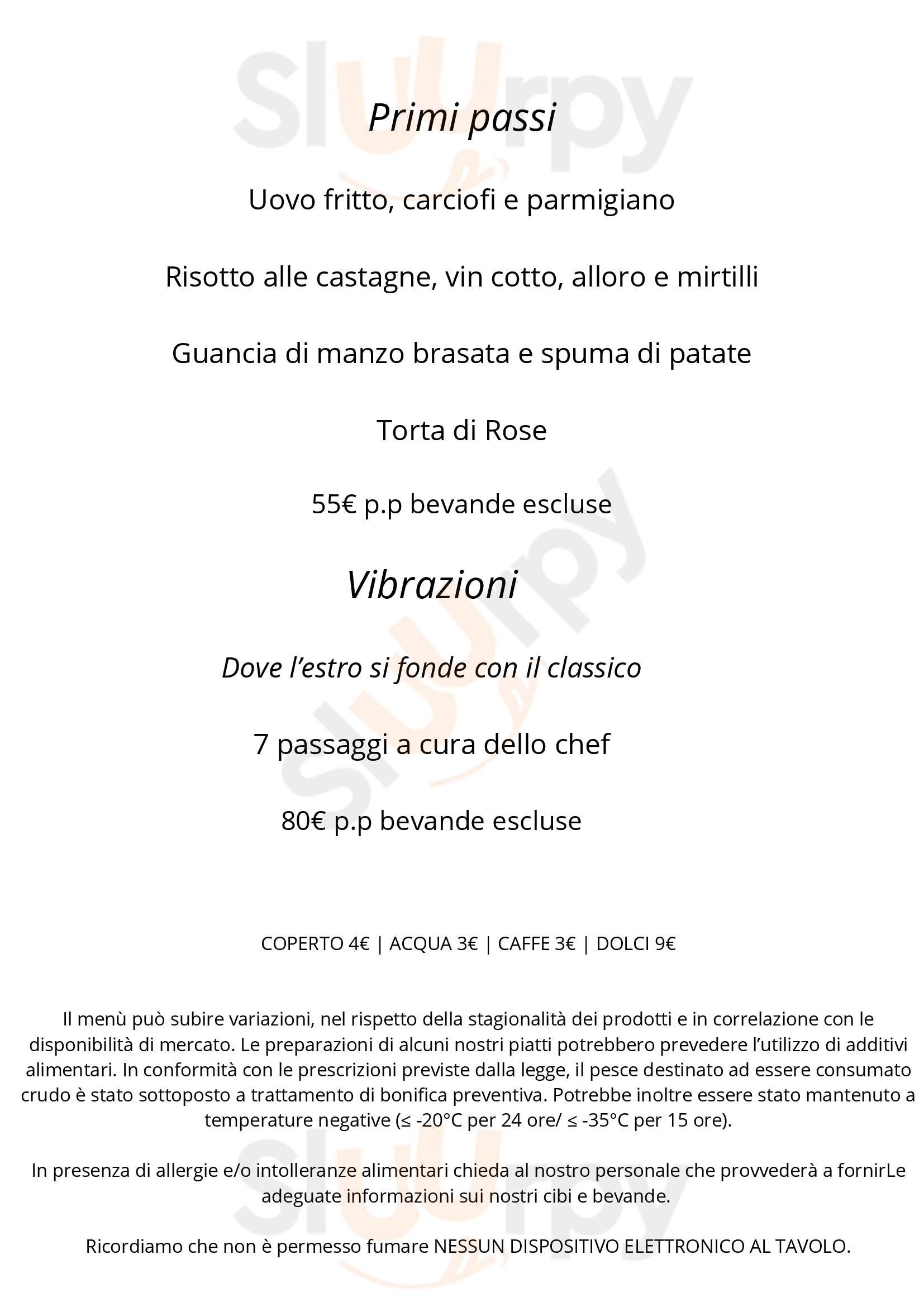 Idee Bistrot (former Enoteca Zanini) Bergamo menù 1 pagina