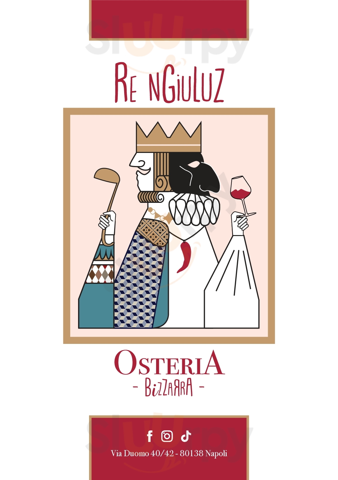 Re Ngiuluz Osteria Bizzarra Napoli menù 1 pagina