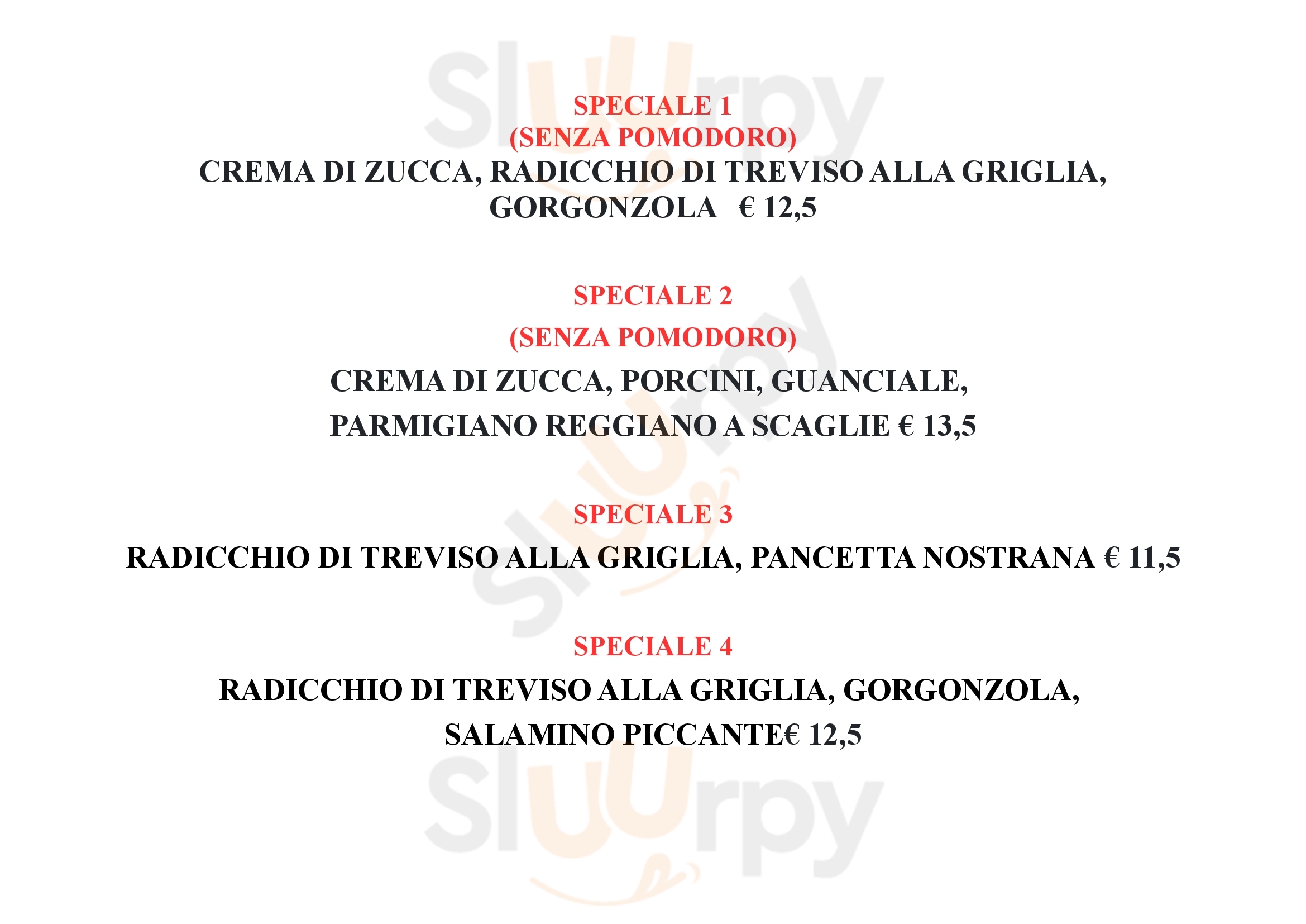 Pizzeria La Matta Bassano Del Grappa menù 1 pagina