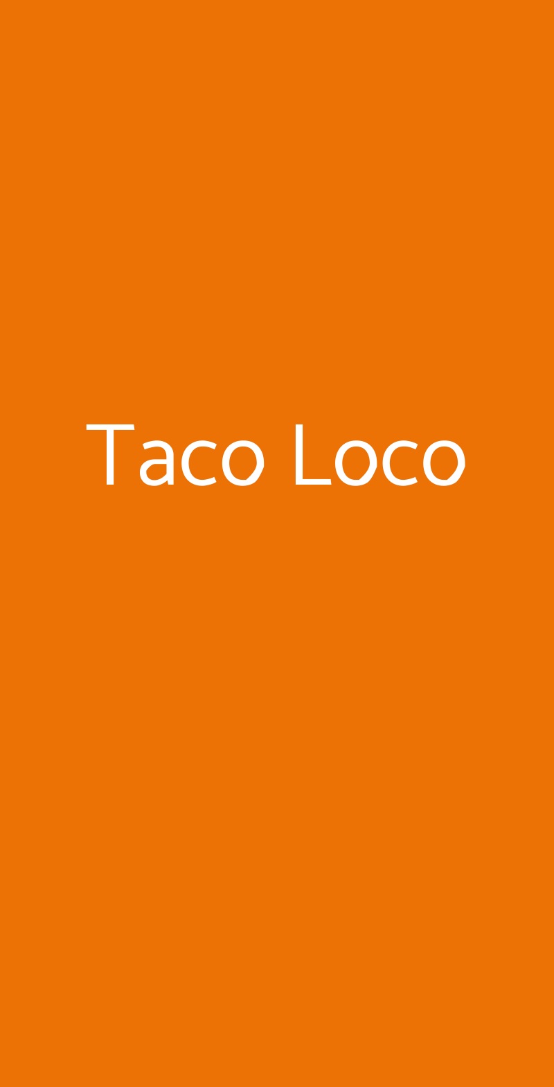 Taco Loco Palermo menù 1 pagina