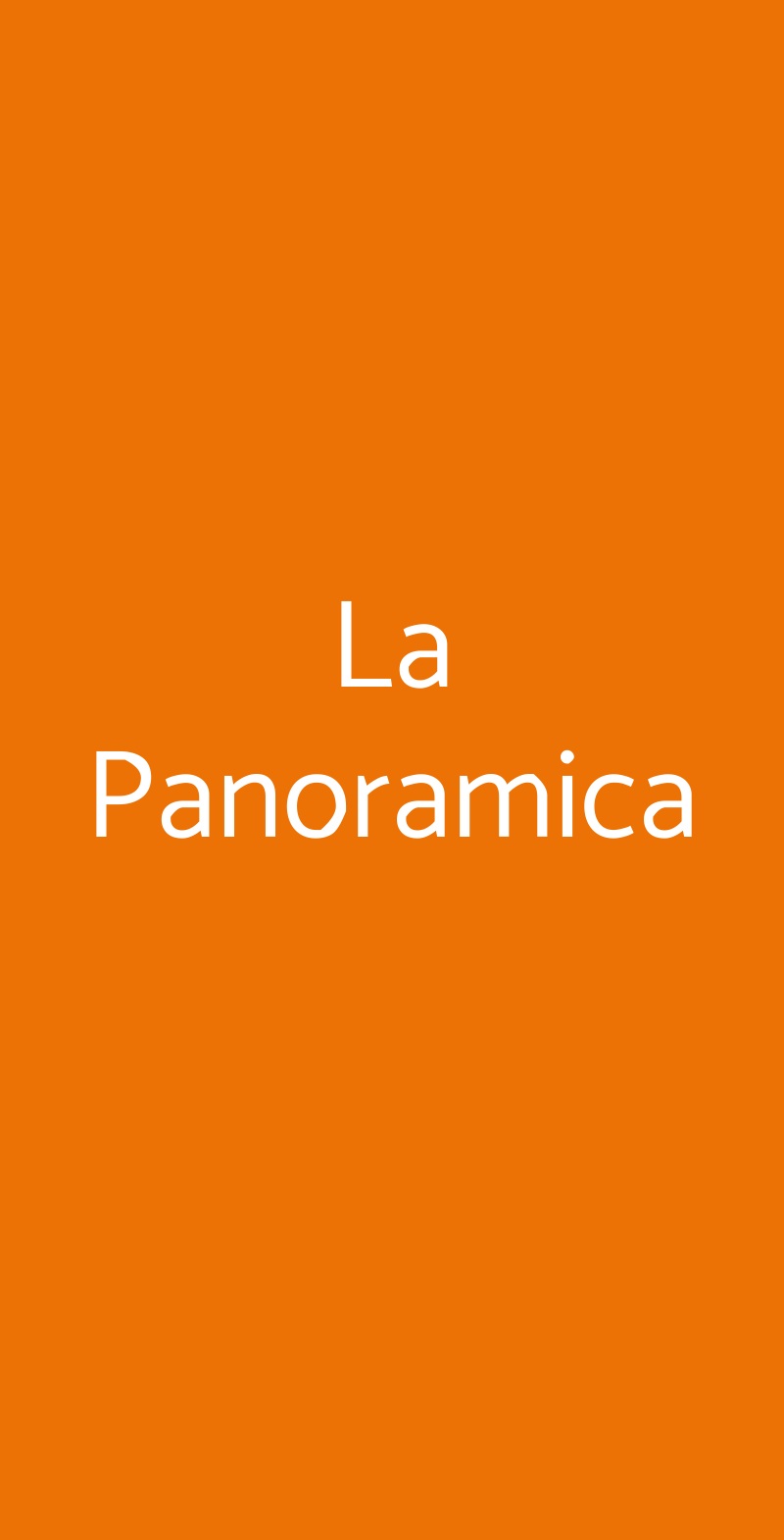 La Panoramica Palermo menù 1 pagina