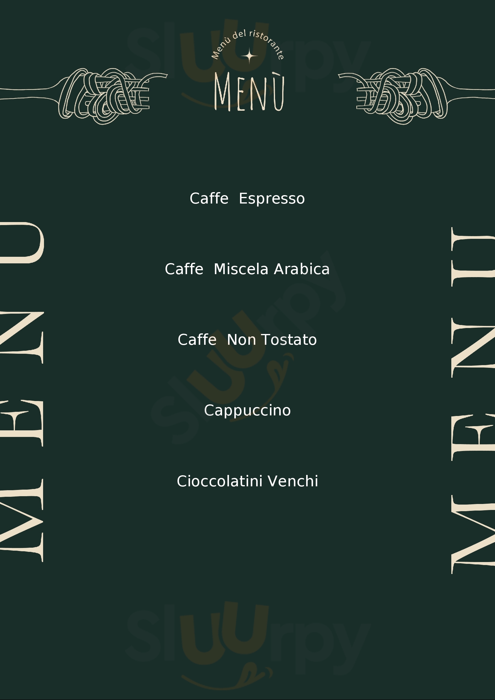 Contrucci Torrefazione Bar Roma menù 1 pagina