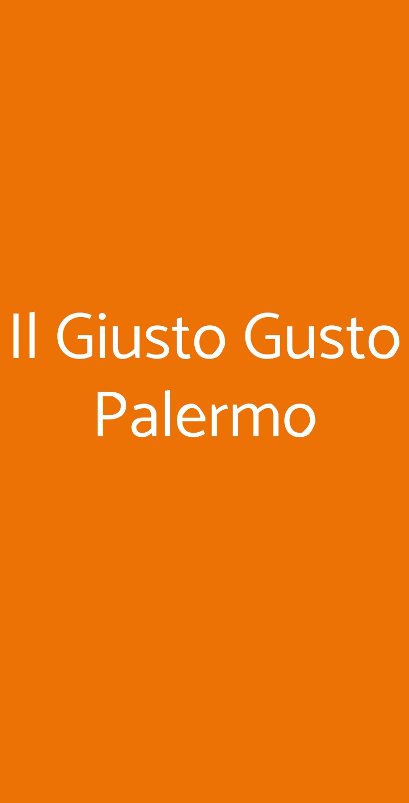 Il Giusto Gusto Palermo Palermo menù 1 pagina