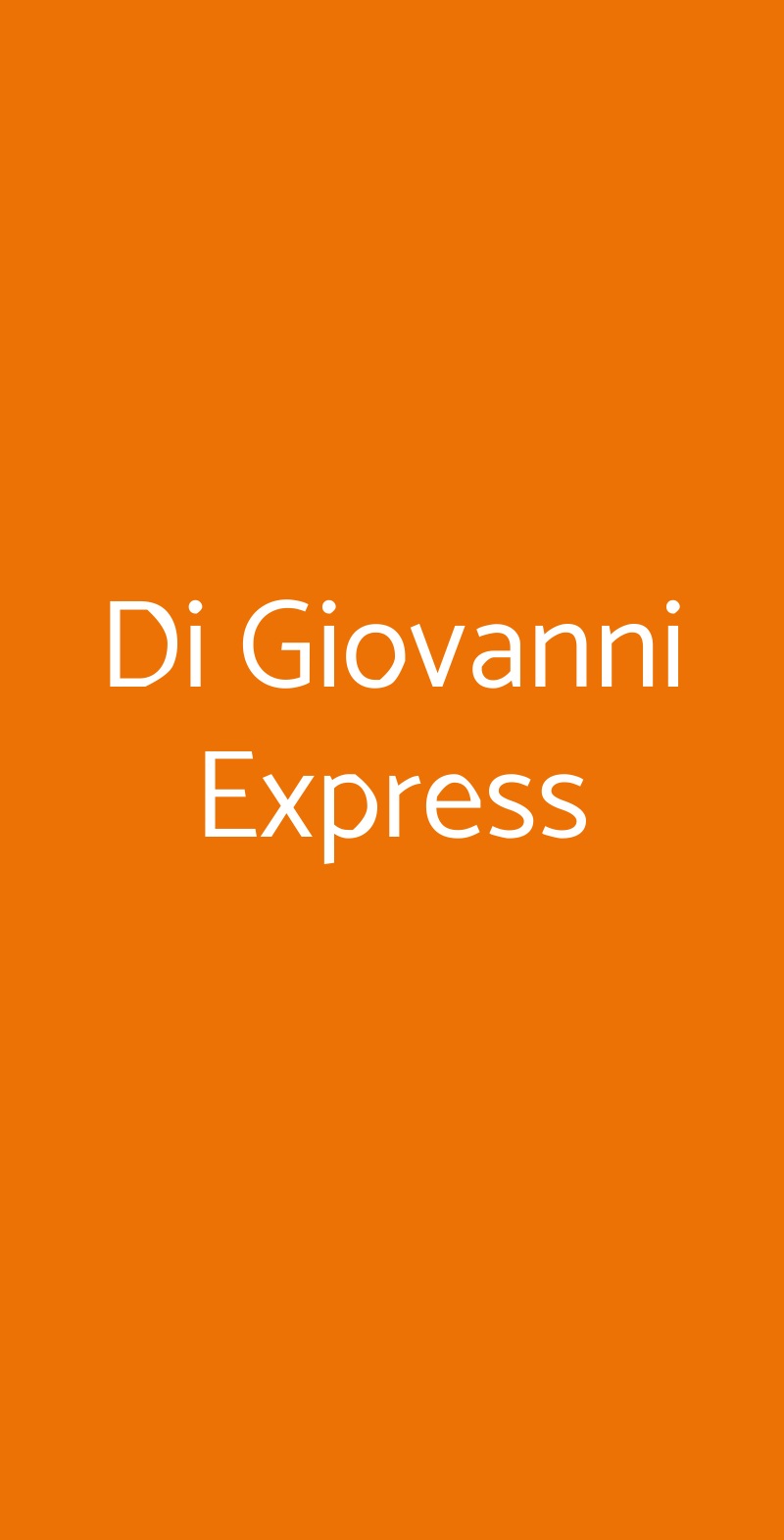 Di Giovanni Express Palermo menù 1 pagina