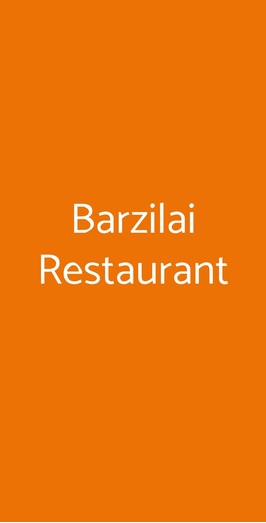 Barzilai Restaurant, Roma