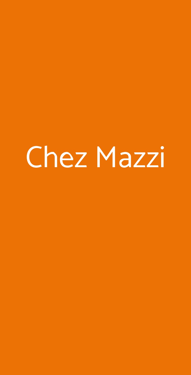 Chez Mazzi Roma menù 1 pagina