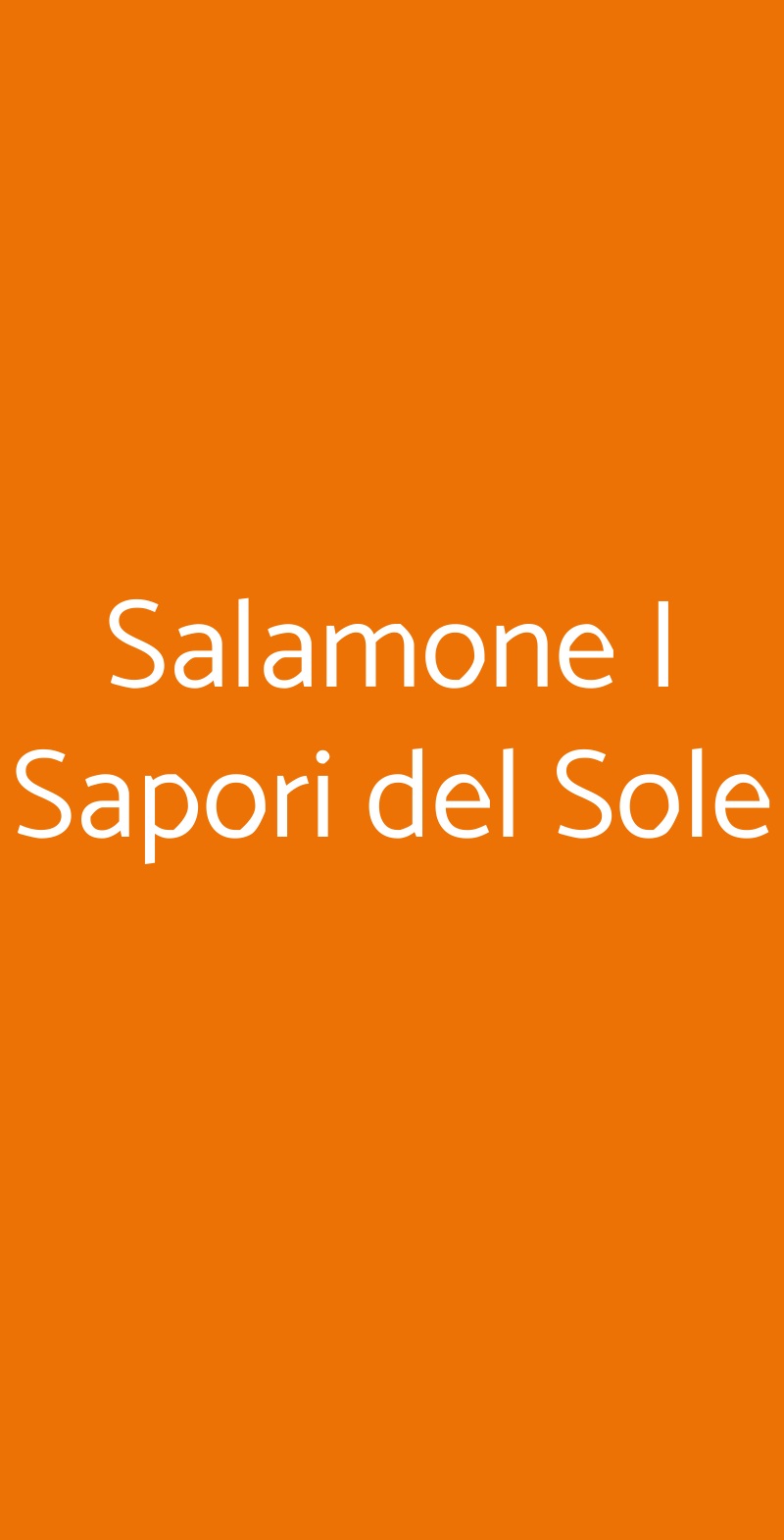 Salamone I Sapori del Sole Palermo menù 1 pagina