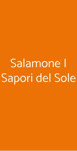 Salamone I Sapori Del Sole, Palermo