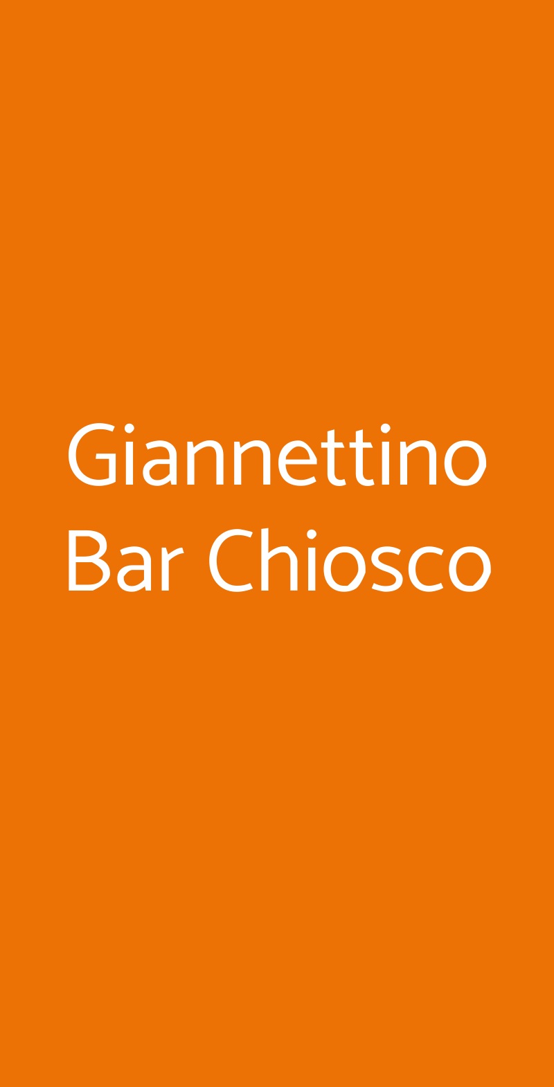 Giannettino Bar Chiosco Palermo menù 1 pagina