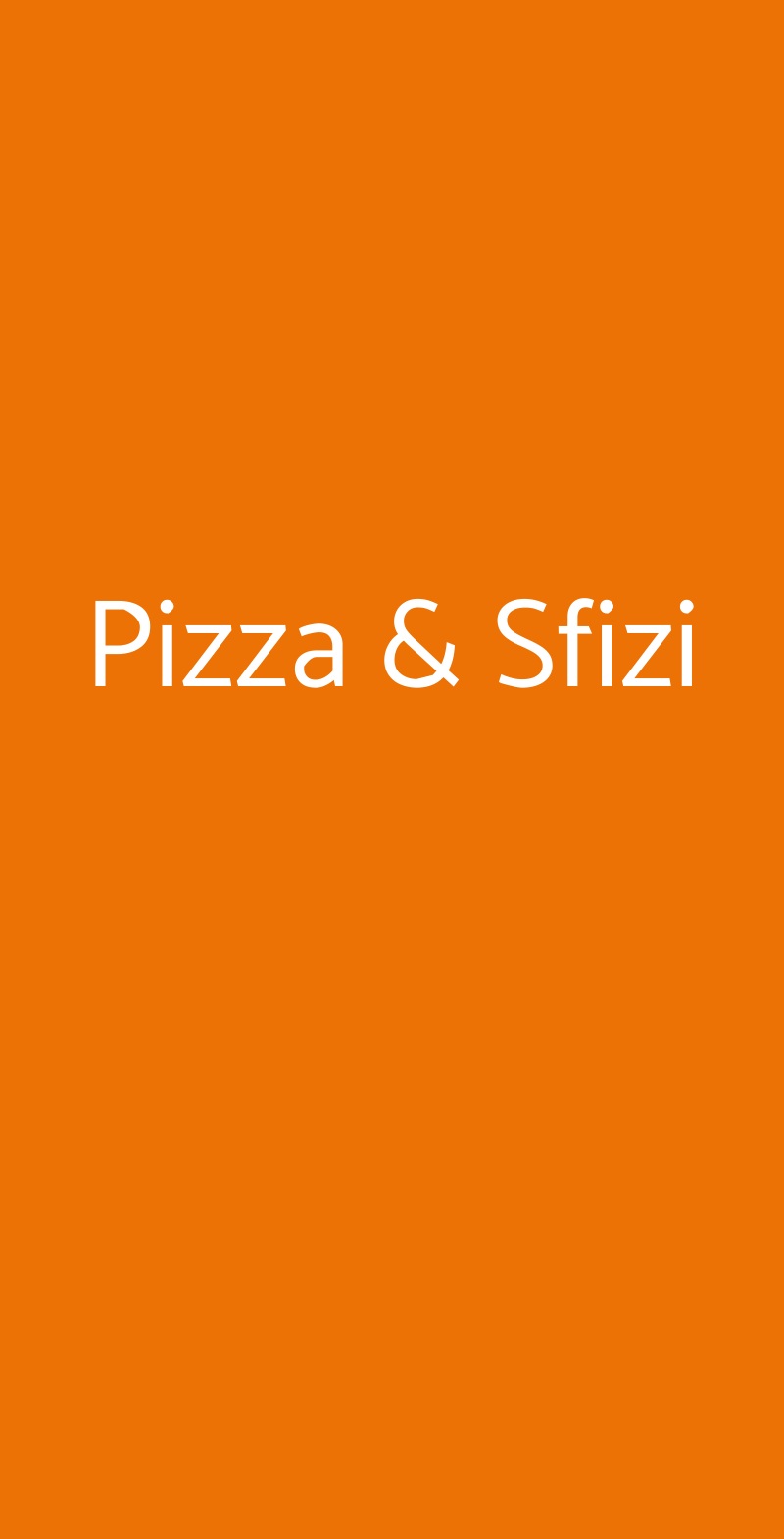 Pizza & Sfizi Palermo menù 1 pagina