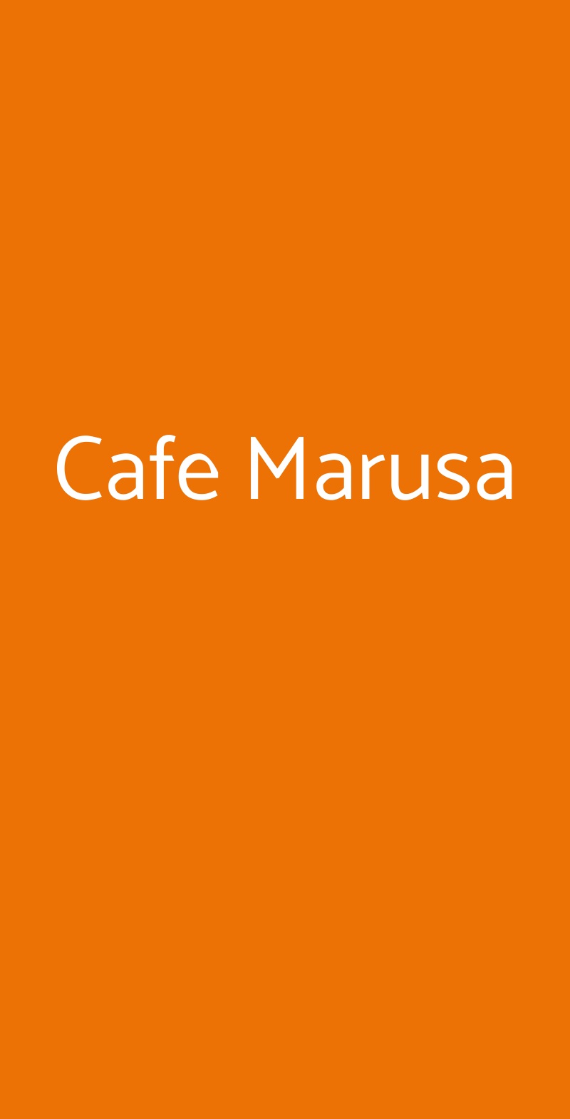 Cafe Marusa Roma menù 1 pagina