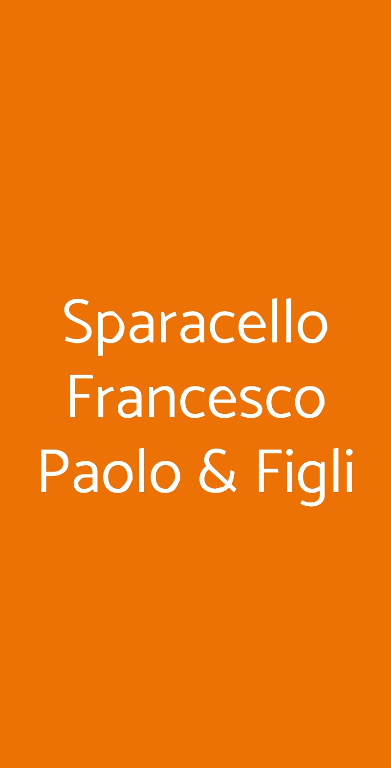 Sparacello Francesco Paolo & Figli Palermo menù 1 pagina