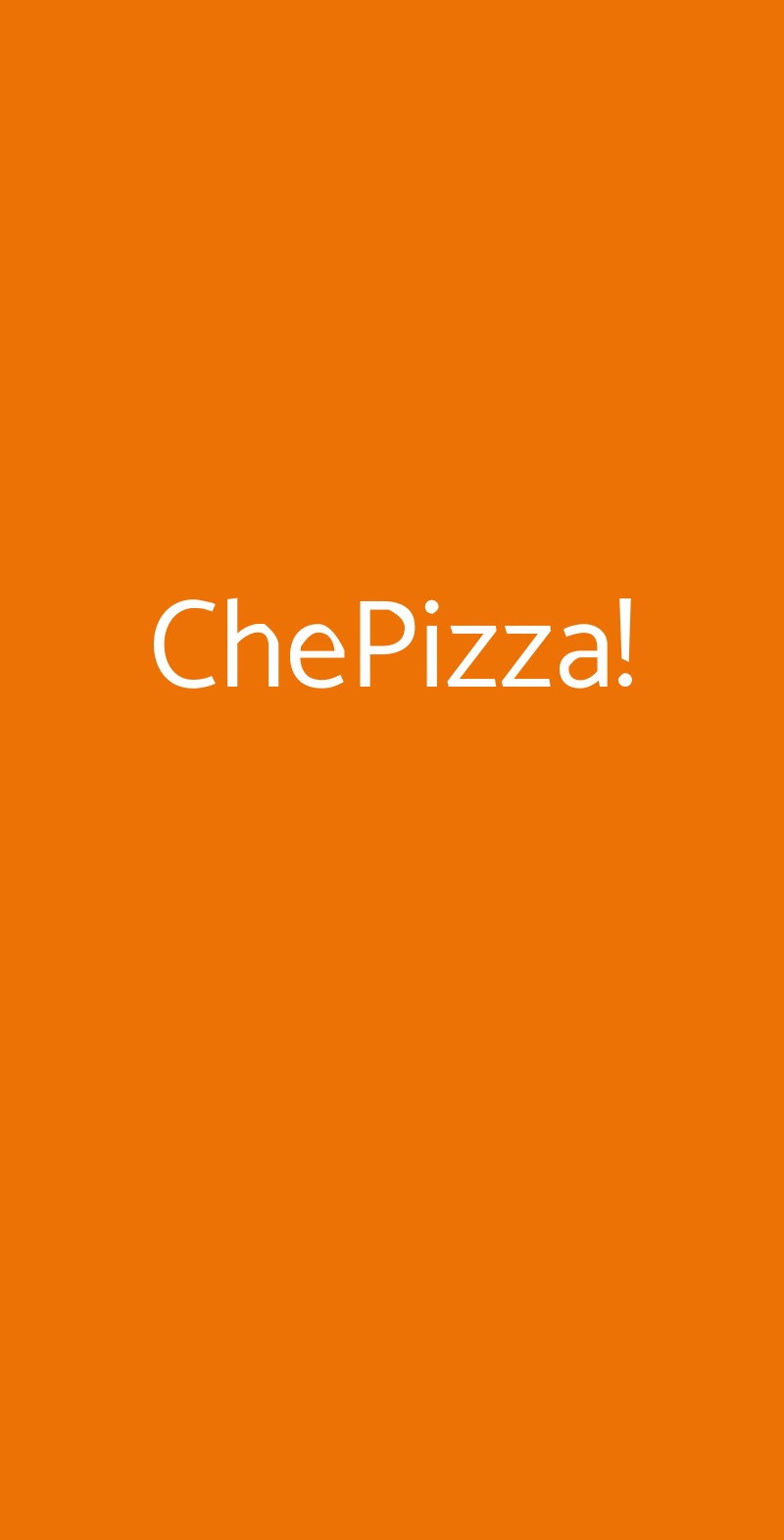 ChePizza! Roma menù 1 pagina