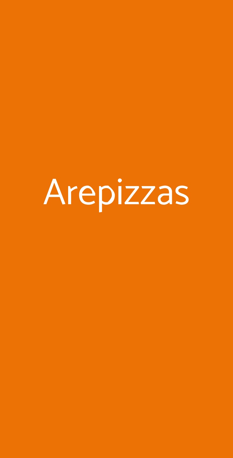 Arepizzas Roma menù 1 pagina