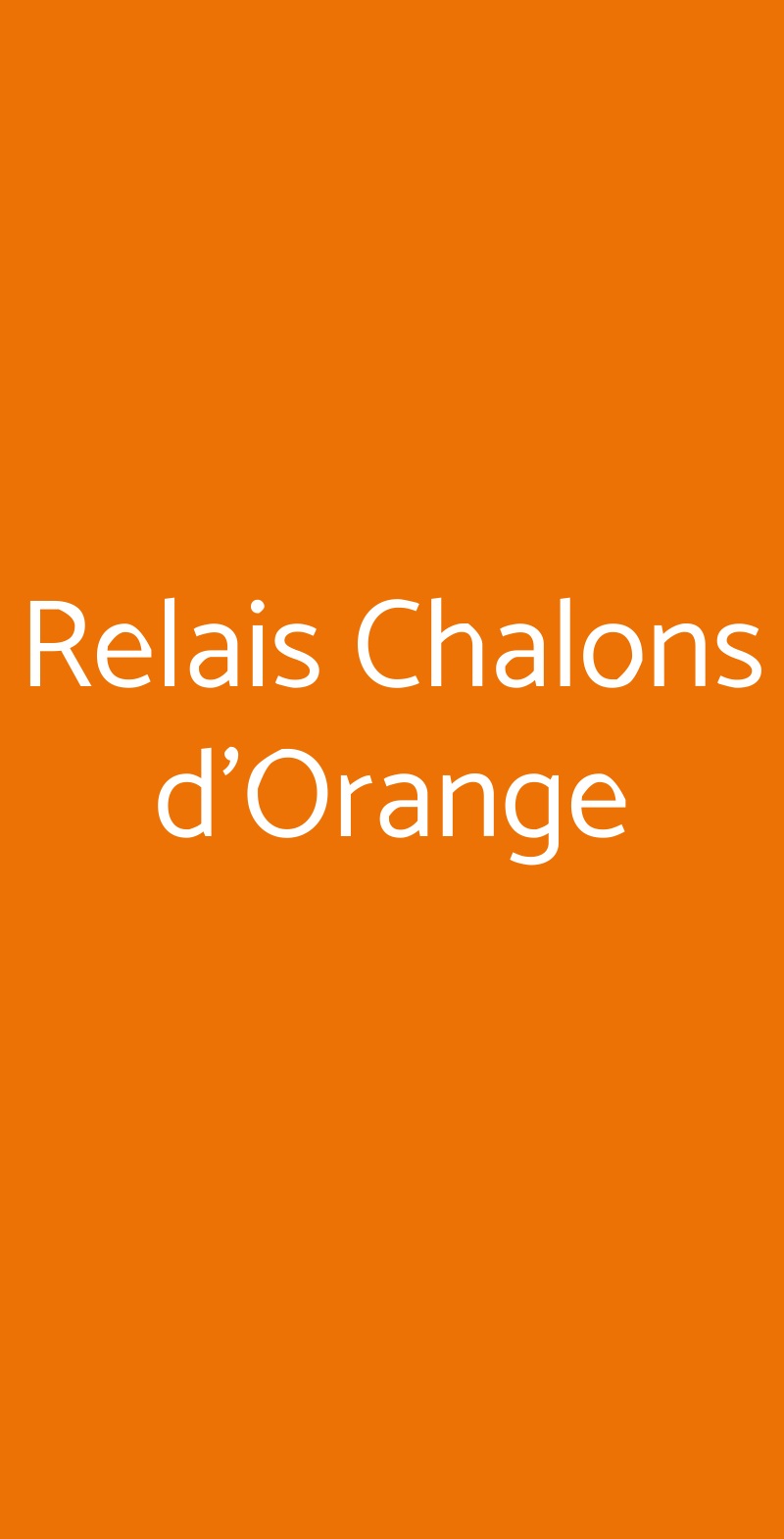 Relais Chalons d'Orange Alvito menù 1 pagina