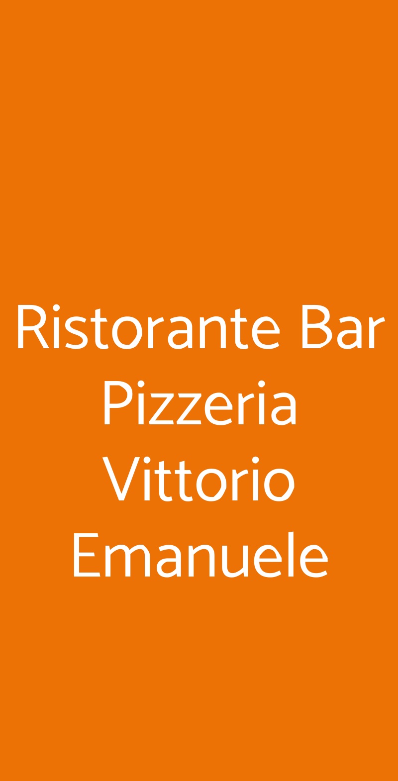 Ristorante Bar Pizzeria Vittorio Emanuele Anagni menù 1 pagina