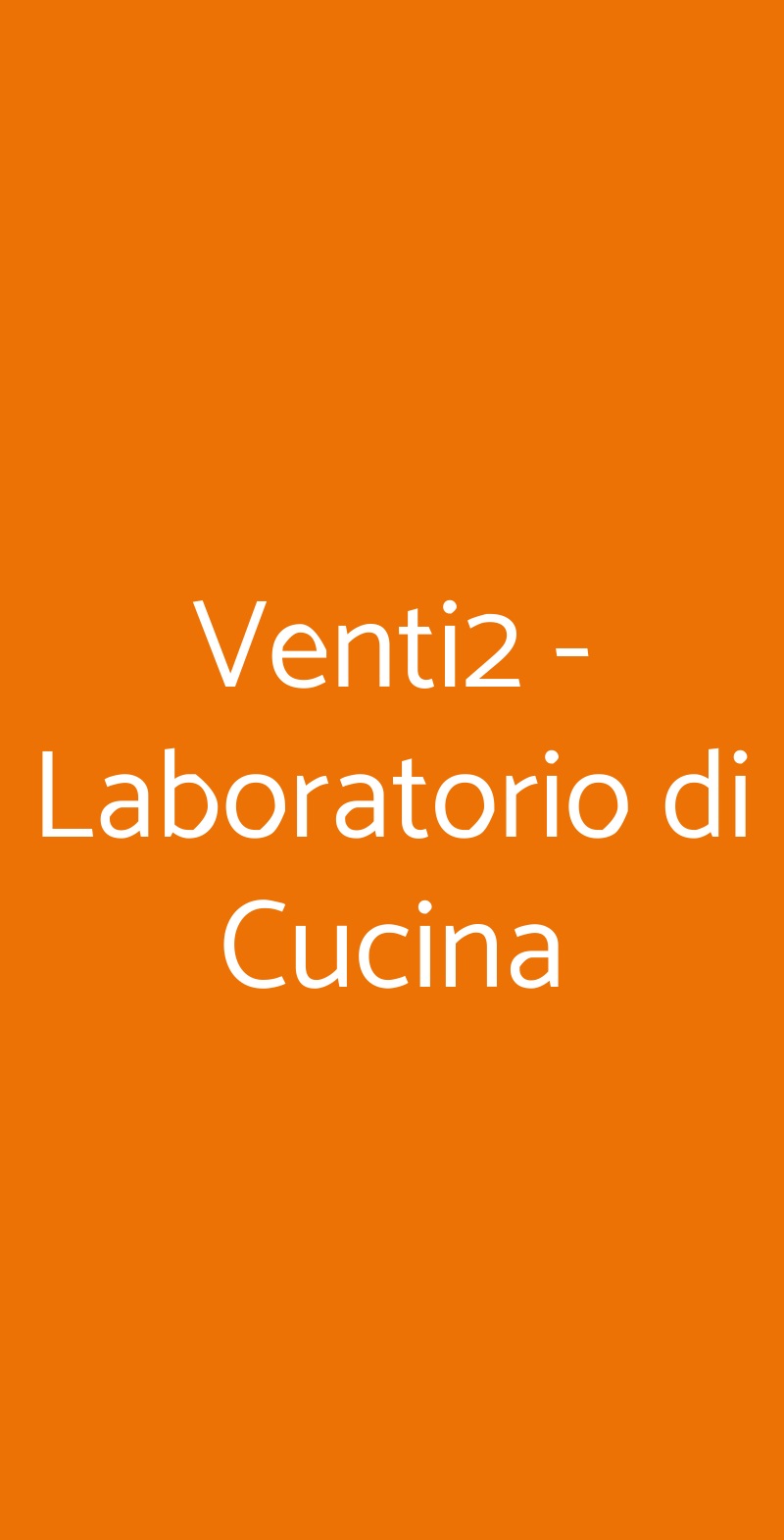 Venti2 - Laboratorio di Cucina Cassino menù 1 pagina