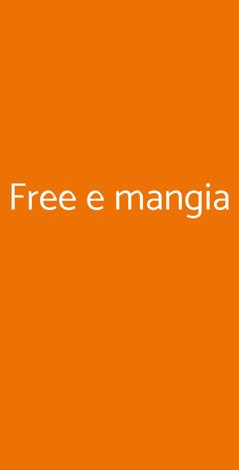 Free e mangia Palermo menù 1 pagina